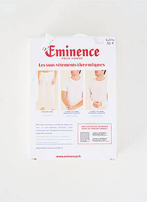 Tricou croială cambrată mâneci lungi alb EMINENCE bărbat