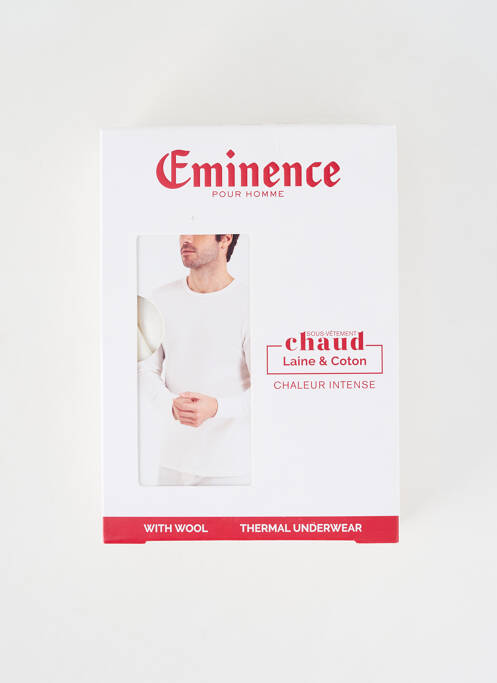 Tricou croială cambrată mâneci lungi alb EMINENCE homme