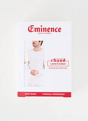 Tricou croială cambrată mâneci lungi alb EMINENCE bărbat
