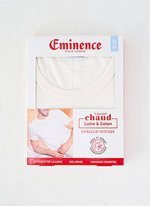 Tricou elasticitate mâneci scurte alb EMINENCE homme