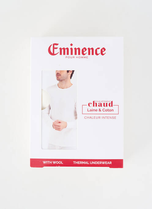 Tricou croială cambrată mâneci lungi alb EMINENCE homme