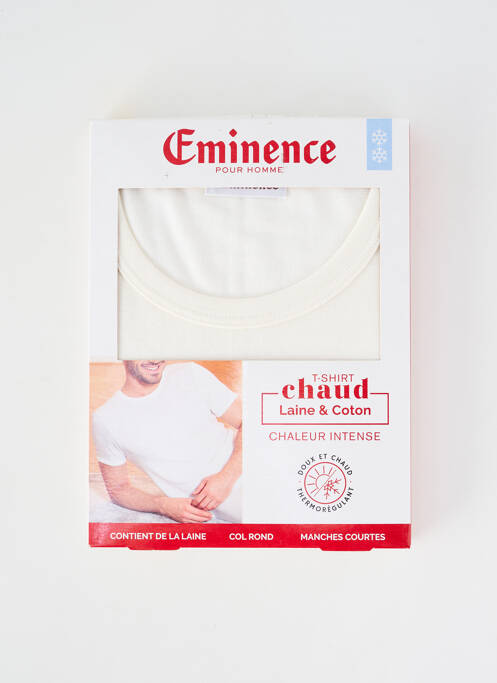 Tricou elasticitate mâneci scurte alb EMINENCE homme