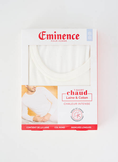 Tricou elasticitate mâneci lungi alb EMINENCE homme