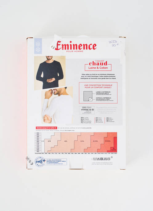 Tricou elasticitate mâneci lungi alb EMINENCE homme