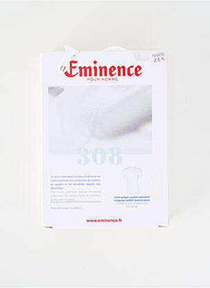 Tricou croială cambrată mâneci scurte alb EMINENCE bărbat