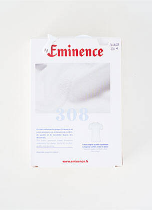Tricou croială cambrată mâneci scurte alb EMINENCE bărbat