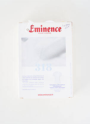 Tricou croială cambrată mâneci scurte alb EMINENCE bărbat