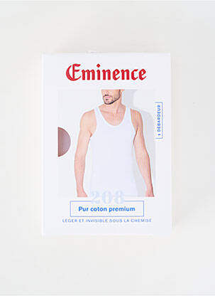 Maiou croială dreaptă fără mâneci alb EMINENCE homme