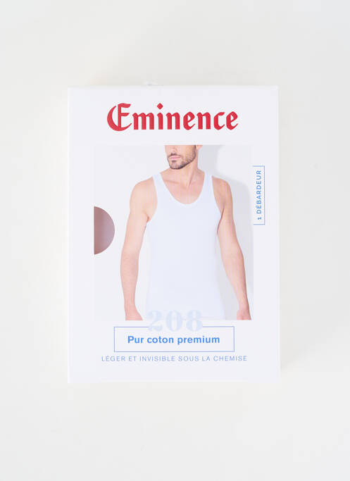 Maiou croială dreaptă fără mâneci alb EMINENCE homme