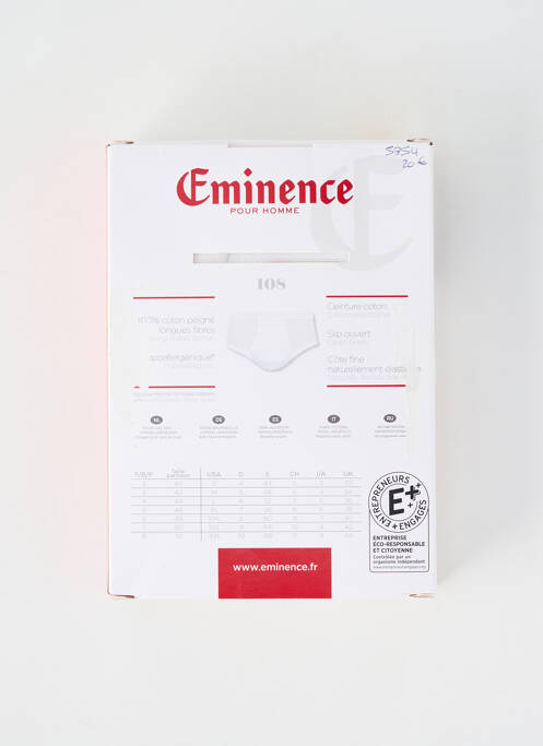 Chilot țesătură jersey alb EMINENCE homme