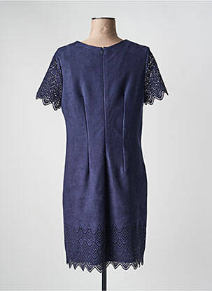 Rochie midi închidere cu fermoar la spate mâneci scurte albastru deschis JUMFIL femeie