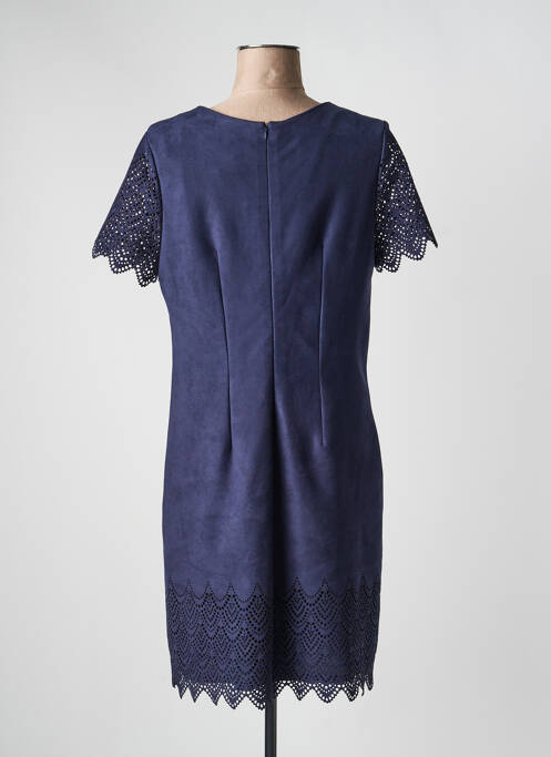 Rochie midi închidere cu fermoar la spate mâneci scurte albastru deschis JUMFIL femme