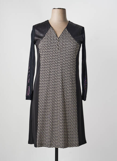 Rochie midi mâneci lungi mâneci lungi negru JUMFIL femme