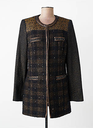 Jachete casual guler rotund negru JUMFIL femeie