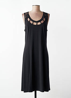 Rochie midi fără mâneci fără mâneci negru JUMFIL femeie