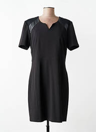 Rochie scurtă închidere cu fermoar la spate mâneci scurte negru JUMFIL femme
