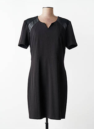 Rochie scurtă închidere cu fermoar la spate mâneci scurte negru JUMFIL femme