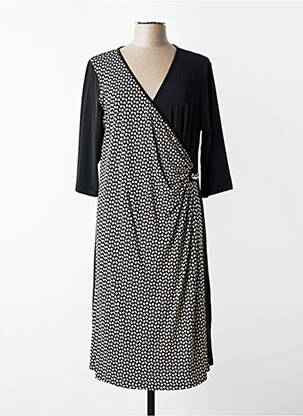Rochie midi mâneci 3/4 mâneci 3/4 negru JUMFIL femme