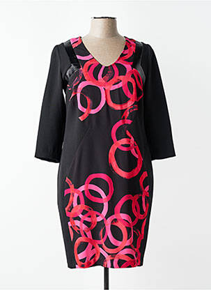Rochie scurtă mâneci 3/4 mâneci 3/4 negru ÉCLÀ femeie