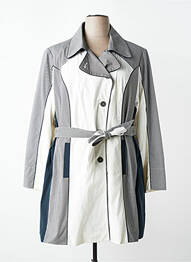 Trench țesătură poplin fără glugă albastru JUMFIL femme