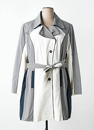 Trench țesătură poplin fără glugă albastru JUMFIL femme