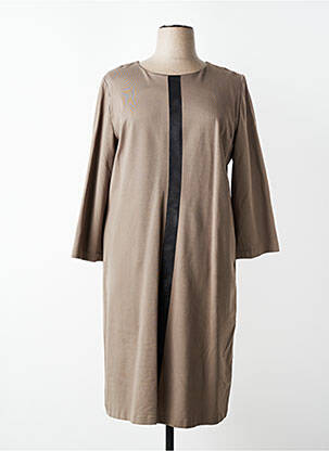 Rochie midi mâneci 3/4 mâneci 3/4 maro JUMFIL femme