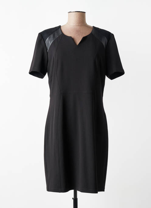 Rochie scurtă închidere cu fermoar la spate mâneci scurte negru JUMFIL femme