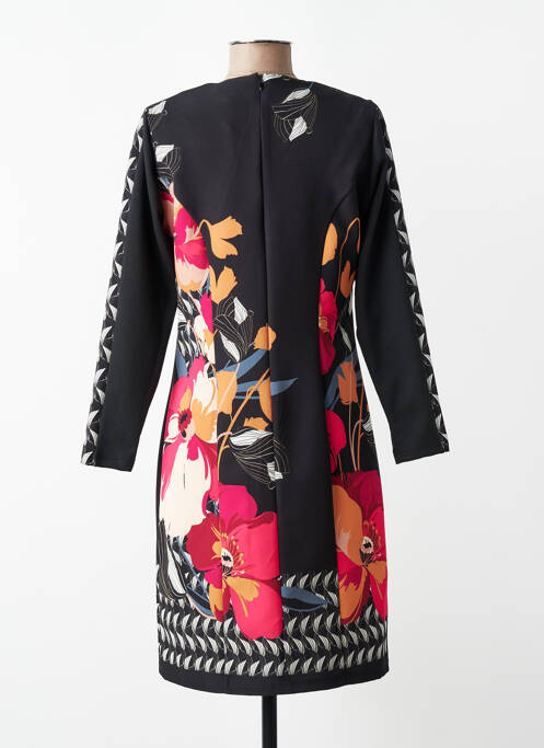 Rochie midi imprimeu floral mâneci lungi negru GUY DUBOUIS femme