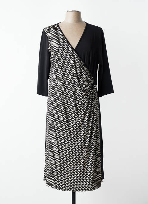 Rochie midi mâneci 3/4 mâneci 3/4 negru JUMFIL femme