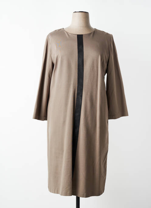 Rochie midi mâneci 3/4 mâneci 3/4 maro JUMFIL femme
