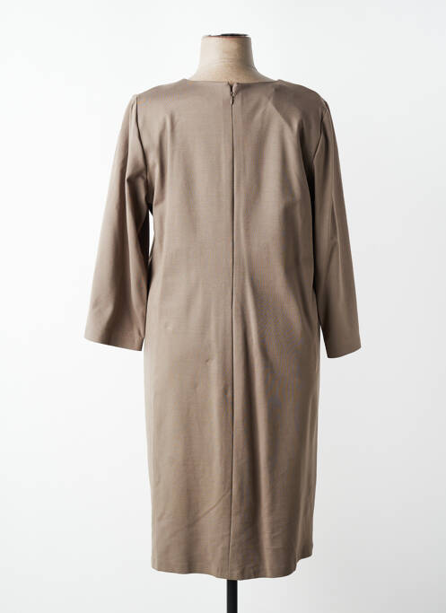 Rochie midi mâneci 3/4 mâneci 3/4 maro JUMFIL femme