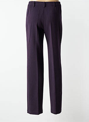 Pantalon drept țesătură poplin mărime normală violet JUMFIL femeie