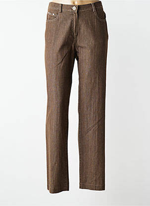 Pantalon drept elasticitate mărime normală maro JUMFIL femeie