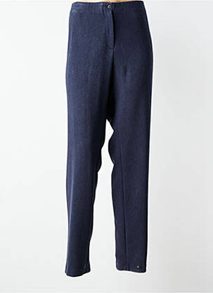 Pantalon drept talie elastică mărime normală albastru JUMFIL femeie