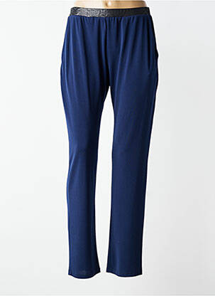 Pantalon slim talie elastică mărime normală albastru JUMFIL femeie