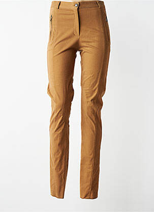 Pantalon slim elasticitate mărime normală maro JUMFIL femeie