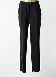 Pantalon drept țesătură crep talie înaltă negru JUMFIL femme