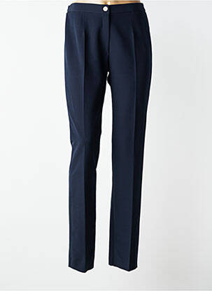 Pantalon slim talie elastică mărime normală albastru JUMFIL femeie