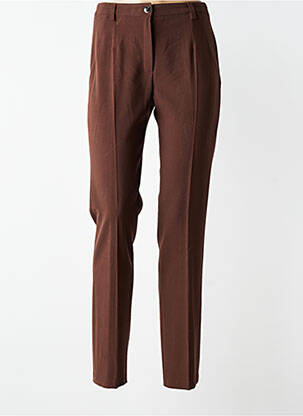 Pantalon slim țesătură poplin mărime normală maro JUMFIL femeie