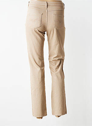 Pantalon slim țesătură poplin mărime normală bej JUMFIL femeie