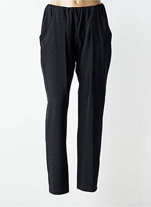 Pantalon drept țesătură crep talie înaltă negru JUMFIL femeie