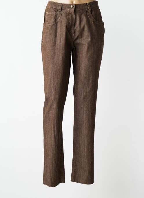 Pantalon drept elasticitate mărime normală maro JUMFIL femme