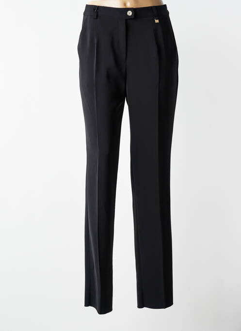 Pantalon drept țesătură crep talie înaltă negru JUMFIL femme