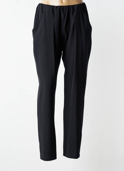 Pantalon drept țesătură crep talie înaltă negru JUMFIL femme