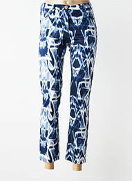 Pantalon 7/8 țesătură poplin mărime normală albastru JUMFIL femme