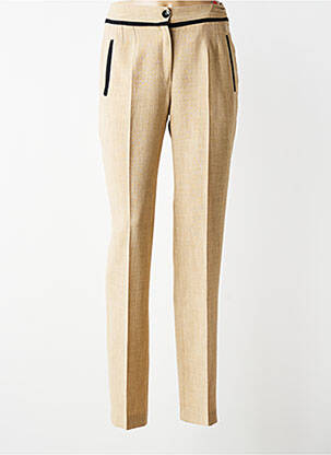 Pantalon slim talie elastică talie înaltă bej JUMFIL femme