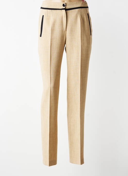 Pantalon slim talie elastică talie înaltă bej JUMFIL femme