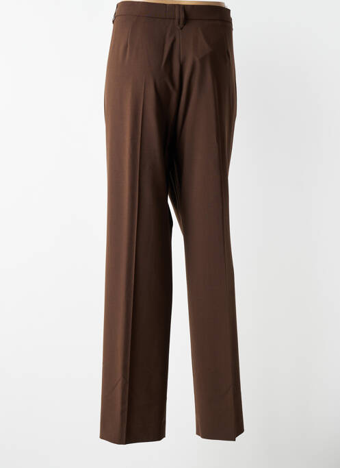 Pantalon drept țesătură crep mărime normală maro BRUNO SAINT HILAIRE femme