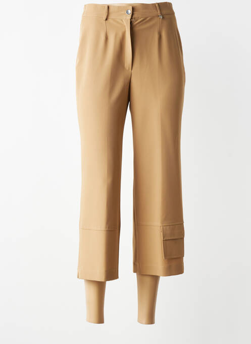 Pantalon trei sferturi talie înaltă talie înaltă bej JUMFIL femme