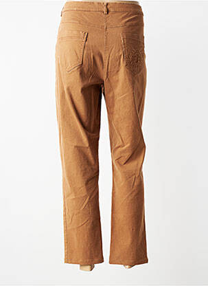Pantalon slim țesătură poplin mărime normală maro JUMFIL femeie